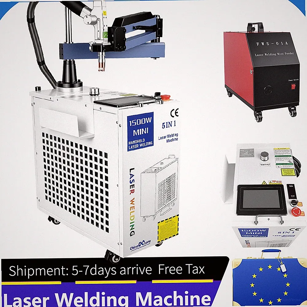 1500W 5in1Faserlaser Schweißen Reinigung Schweißgerät Energie Batterie Schweißen